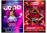 design party flyer, festival flyer or event flyer, postcard